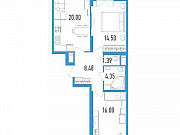 2-комнатная квартира, 66 м², 3/18 эт. Санкт-Петербург