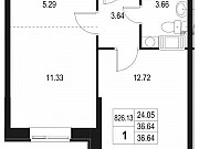 1-комнатная квартира, 36 м², 2/10 эт. Санкт-Петербург