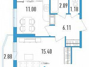 1-комнатная квартира, 37 м², 15/19 эт. Санкт-Петербург