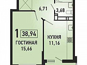 1-комнатная квартира, 40 м², 10/20 эт. Краснодар