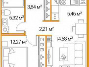 1-комнатная квартира, 43 м², 3/13 эт. Санкт-Петербург