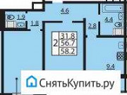 2-комнатная квартира, 58 м², 6/24 эт. Санкт-Петербург