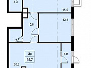3-комнатная квартира, 65 м², 1/4 эт. Анапа