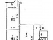 3-комнатная квартира, 72 м², 6/10 эт. Москва