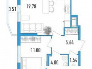 1-комнатная квартира, 43 м², 16/19 эт. Санкт-Петербург