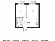 1-комнатная квартира, 35 м², 16/17 эт. Москва