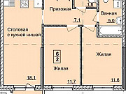 2-комнатная квартира, 55 м², 2/17 эт. Ижевск