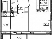 1-комнатная квартира, 33 м², 5/13 эт. Санкт-Петербург