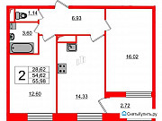 2-комнатная квартира, 56 м², 1/13 эт. Санкт-Петербург