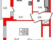 1-комнатная квартира, 33 м², 1/24 эт. Санкт-Петербург