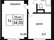 1-комнатная квартира, 33 м², 9/24 эт. Красноярск