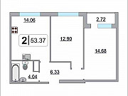 2-комнатная квартира, 52 м², 7/16 эт. Тюмень