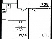 1-комнатная квартира, 51 м², 2/18 эт. Санкт-Петербург