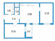 2-комнатная квартира, 59 м², 11/11 эт. Санкт-Петербург