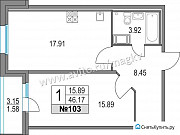 2-комнатная квартира, 49 м², 14/21 эт. Санкт-Петербург