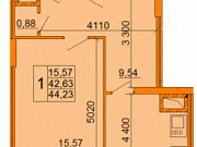 1-комнатная квартира, 43 м², 14/25 эт. Рязань