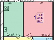 1-комнатная квартира, 37 м², 1/3 эт. Ярославль