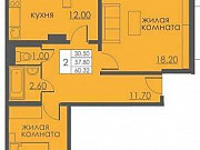 2-комнатная квартира, 66 м², 8/10 эт. Пермь