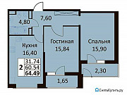 2-комнатная квартира, 65 м², 17/24 эт. Краснодар