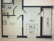 1-комнатная квартира, 42 м², 7/22 эт. Санкт-Петербург