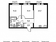 2-комнатная квартира, 59 м², 3/33 эт. Москва