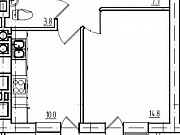 1-комнатная квартира, 38 м², 5/10 эт. Калининград