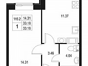 1-комнатная квартира, 33 м², 4/10 эт. Санкт-Петербург