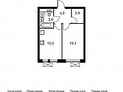 1-комнатная квартира, 36 м², 5/33 эт. Москва