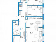 4-комнатная квартира, 128 м², 3/18 эт. Санкт-Петербург