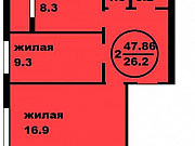 2-комнатная квартира, 47 м², 2/3 эт. Таганрог