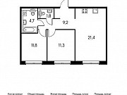 2-комнатная квартира, 60 м², 1/15 эт. Москва