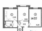 2-комнатная квартира, 48 м², 2/4 эт. Тверь