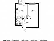 1-комнатная квартира, 39 м², 3/23 эт. Москва