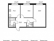 2-комнатная квартира, 59 м², 12/16 эт. Москва