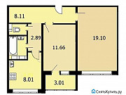 2-комнатная квартира, 54 м², 4/10 эт. Воронеж