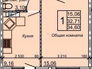1-комнатная квартира, 35 м², 4/9 эт. Ульяновск