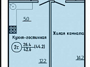 2-комнатная квартира, 44 м², 4/16 эт. Киров