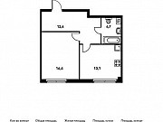 1-комнатная квартира, 46 м², 6/23 эт. Москва