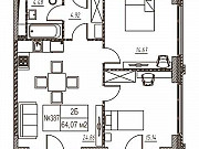 2-комнатная квартира, 63 м², 7/11 эт. Санкт-Петербург