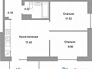 2-комнатная квартира, 50 м², 8/16 эт. Псков
