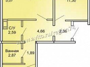 2-комнатная квартира, 59 м², 7/11 эт. Челябинск