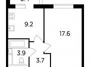 1-комнатная квартира, 36 м², 3/19 эт. Москва