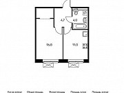 1-комнатная квартира, 36 м², 8/18 эт. Москва