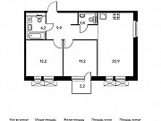 2-комнатная квартира, 60 м², 6/24 эт. Москва