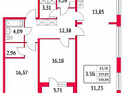 3-комнатная квартира, 106 м², 2/4 эт. Санкт-Петербург