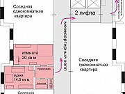 1-комнатная квартира, 42 м², 6/12 эт. Санкт-Петербург