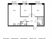 2-комнатная квартира, 59 м², 19/22 эт. Москва