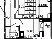 1-комнатная квартира, 35 м², 9/15 эт. Санкт-Петербург