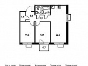 2-комнатная квартира, 59 м², 13/15 эт. Москва