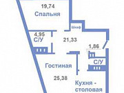 2-комнатная квартира, 87 м², 6/9 эт. Оренбург